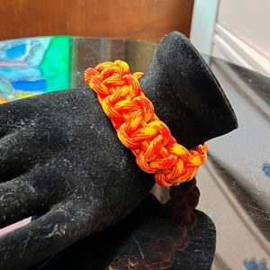 Coral colored SURVIVAL BRACELET NEW 9.5”